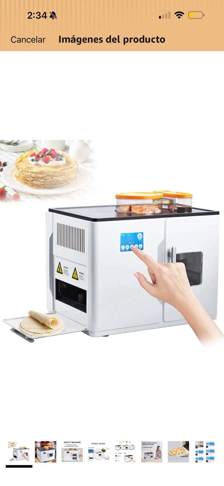 Generic Automatic Rotis Naan Roti Maker Electric Touchscreen Intelligent, White