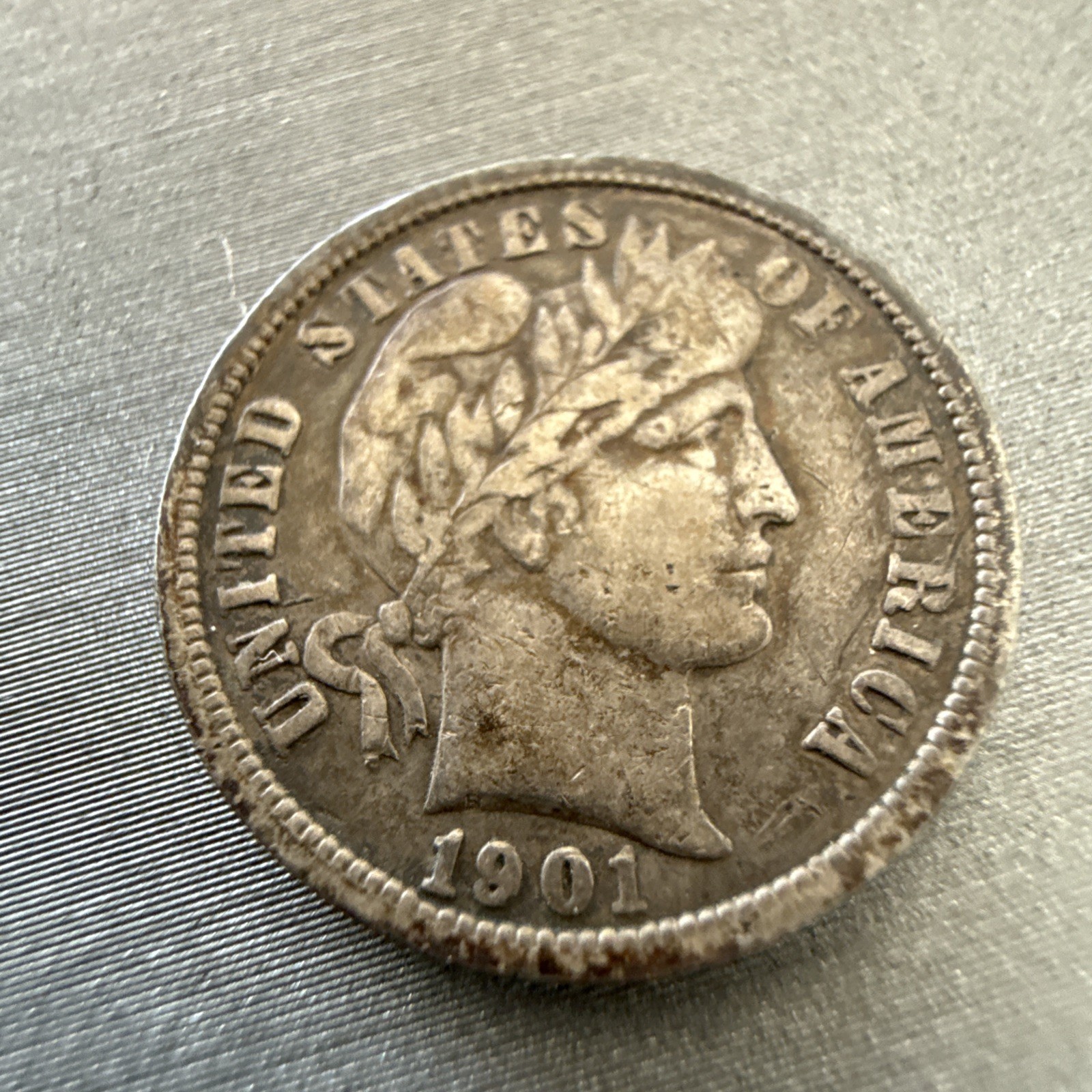 1901-O 10c Silver Barber Dime -