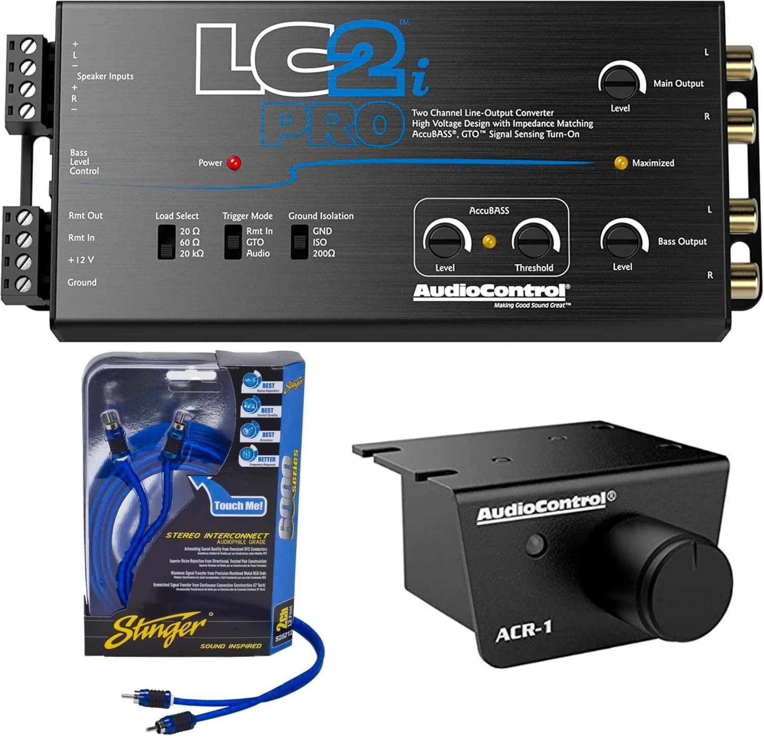Lc2I PRO 2-Channel Line Output Converter with Impedance Matching, Accubass, 2-Ch