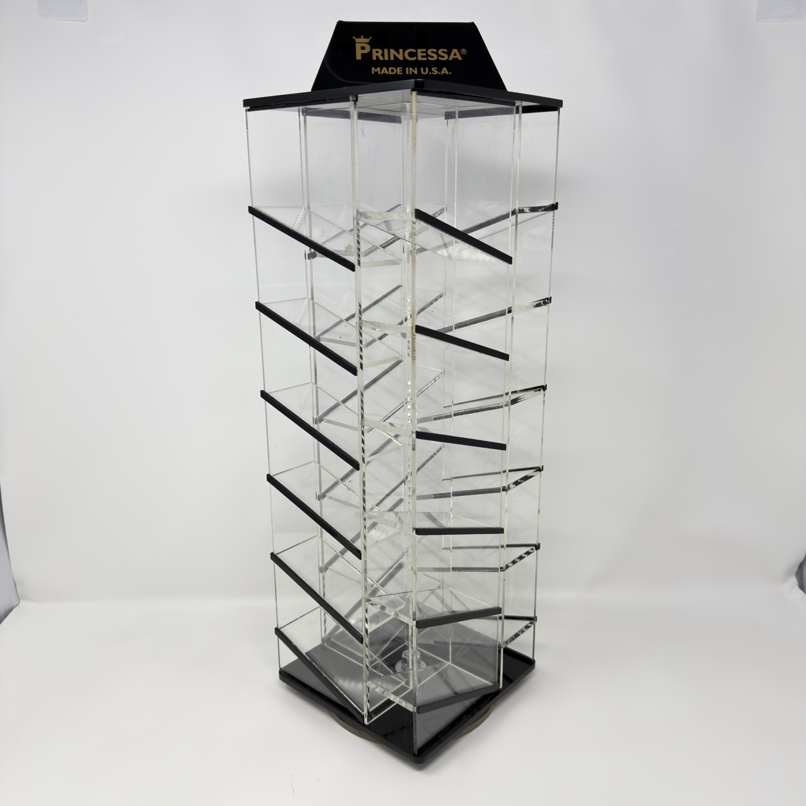 Princessa Rotating Acrylic Display Case Jewerly Acessories Sunglasses Makeup