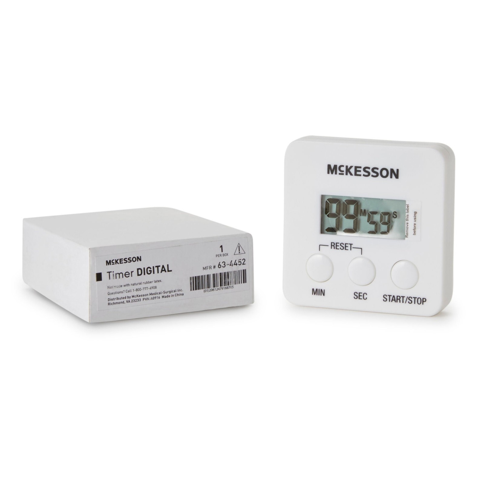 McKesson Magnetic Digital Timer for Kitchen Cooking Classroom 2.75 x 2.75 in