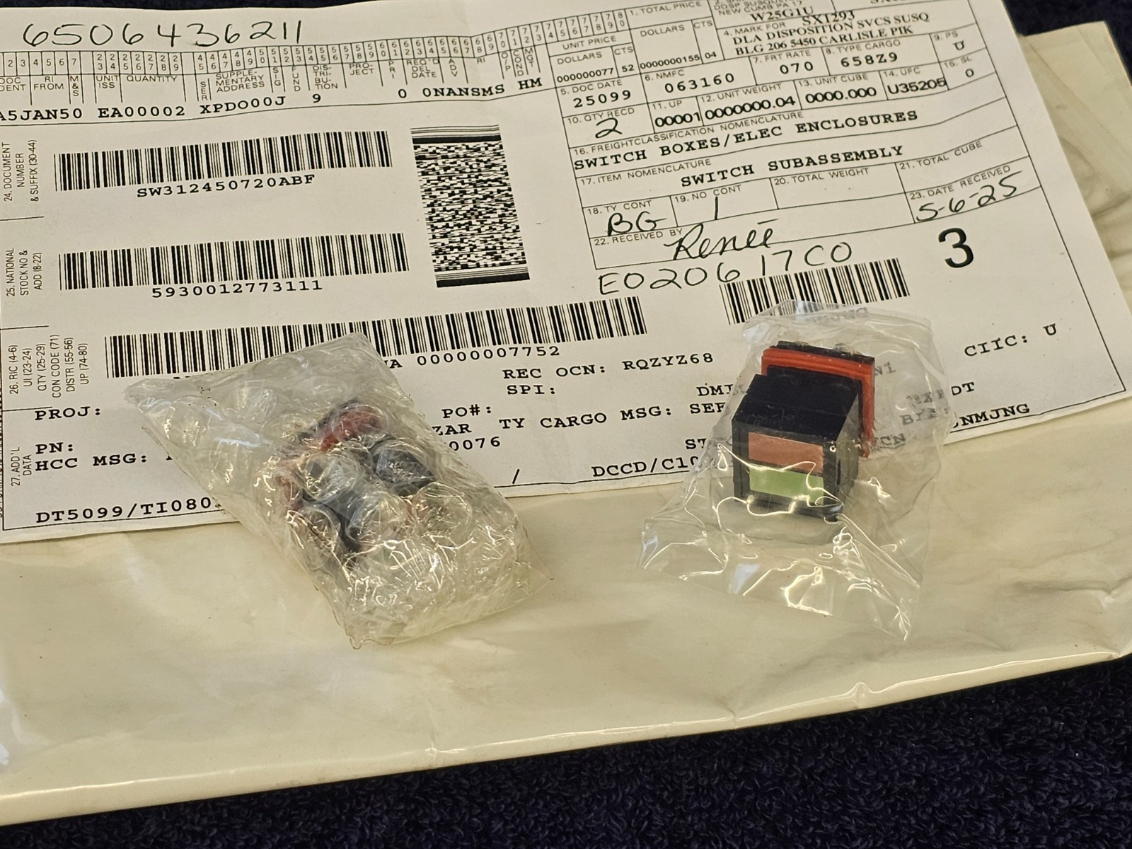 2 Eaton Panel Switch Box Navy Surplus 351-24513-009 5930-01-277-3111