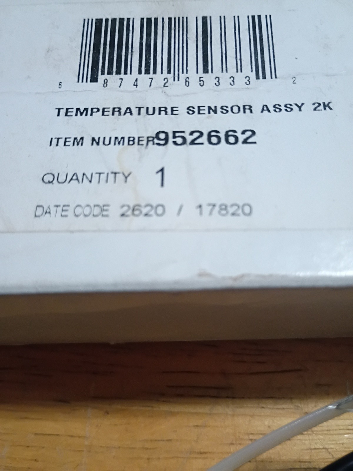 Sporlan Temperature Sensor Assy 2K Item# 952662