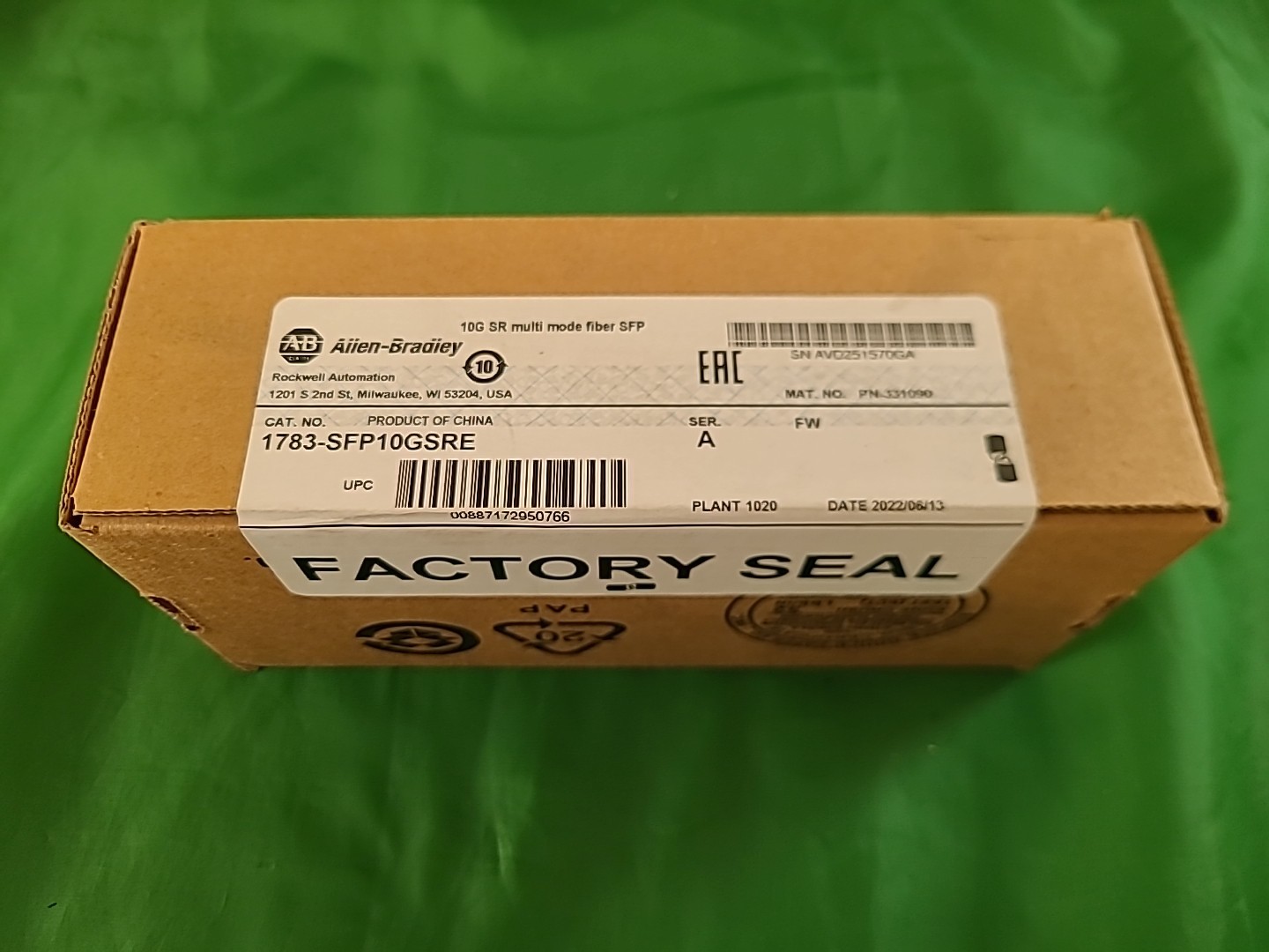 ALLEN BRADLEY 1783-SFP10GSRE New Sealed Box