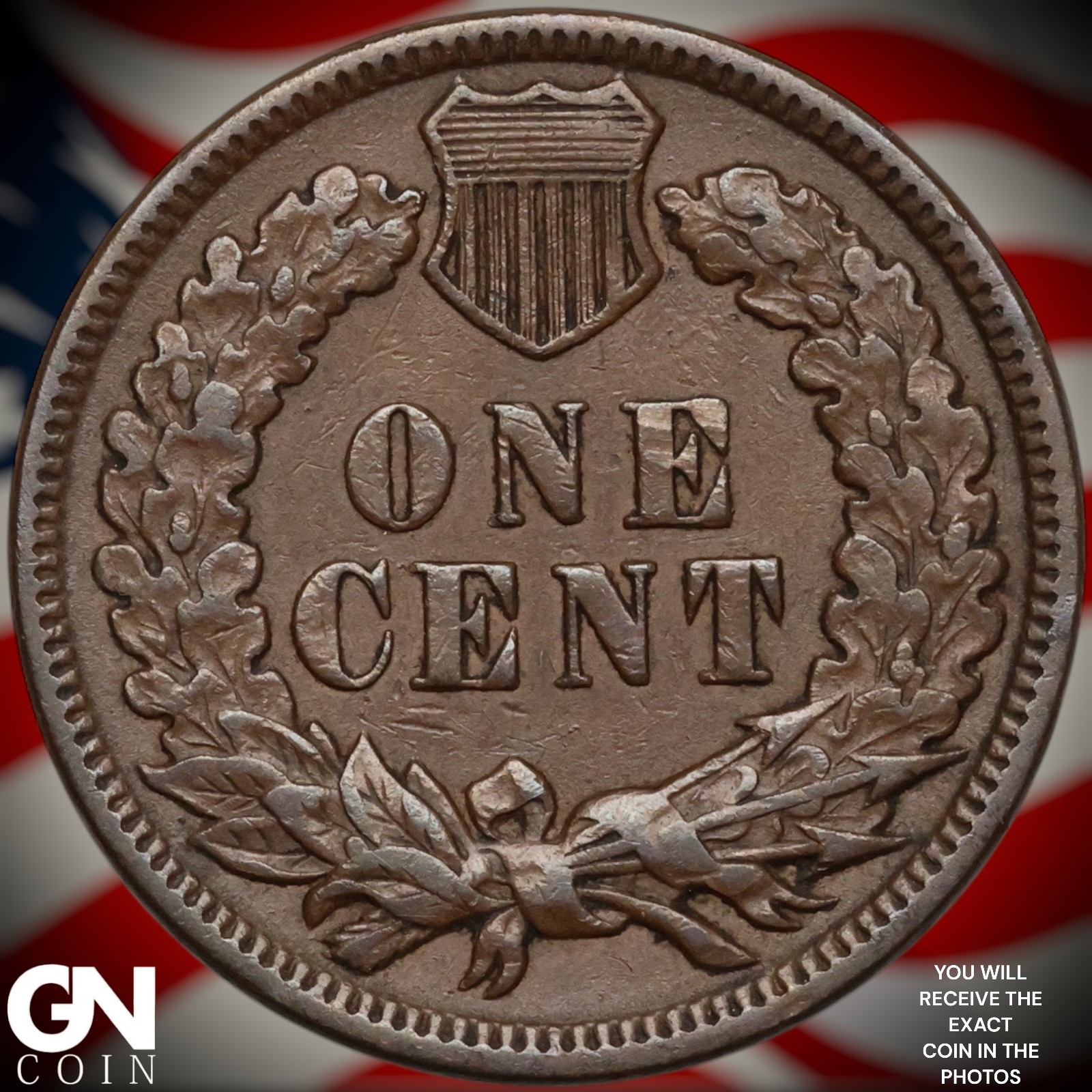 1890 Indian Head Cent Penny B0837