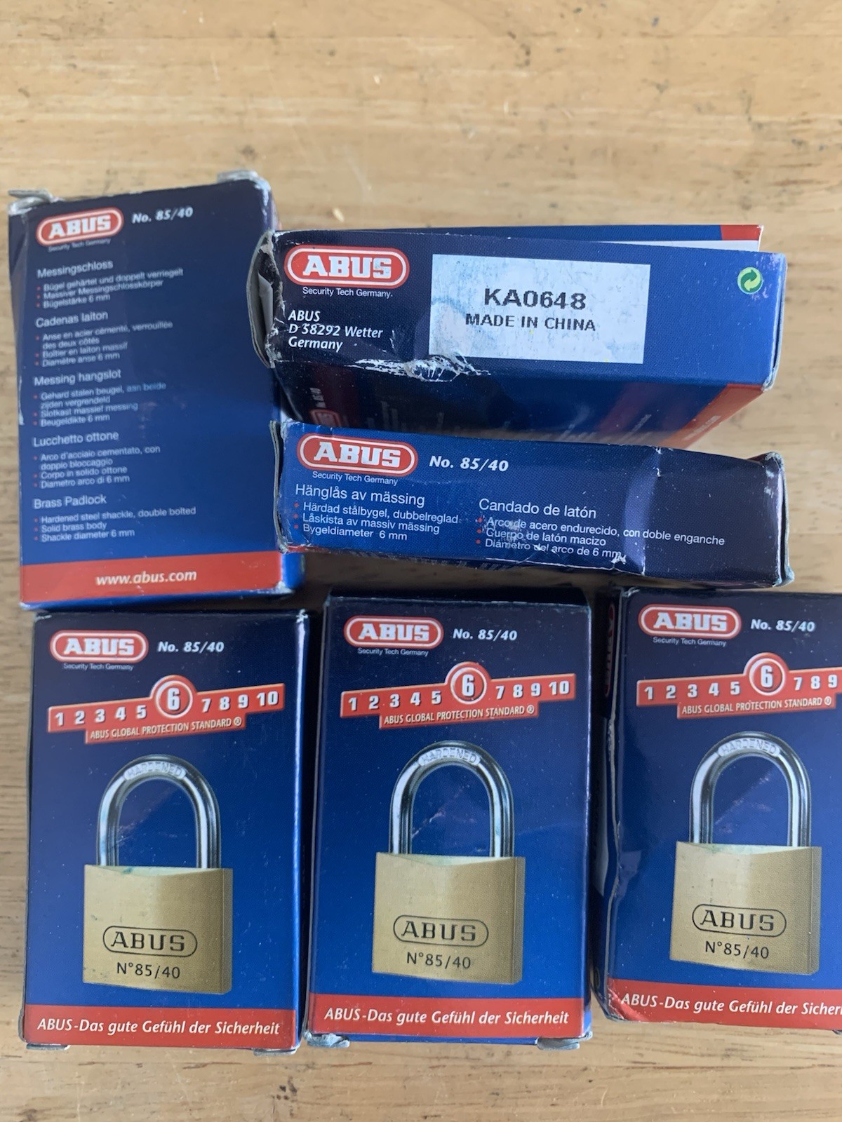 ABUS 85/40 Solid Brass Padlock – 6mm Hardened Steel Shackle – Security Level 6