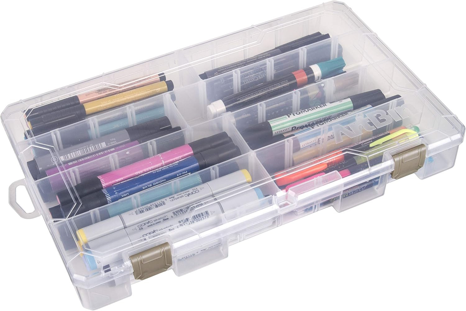 Large Solutions Box Clear Art & Craft Organizer with Dividers - Plastic Stora...