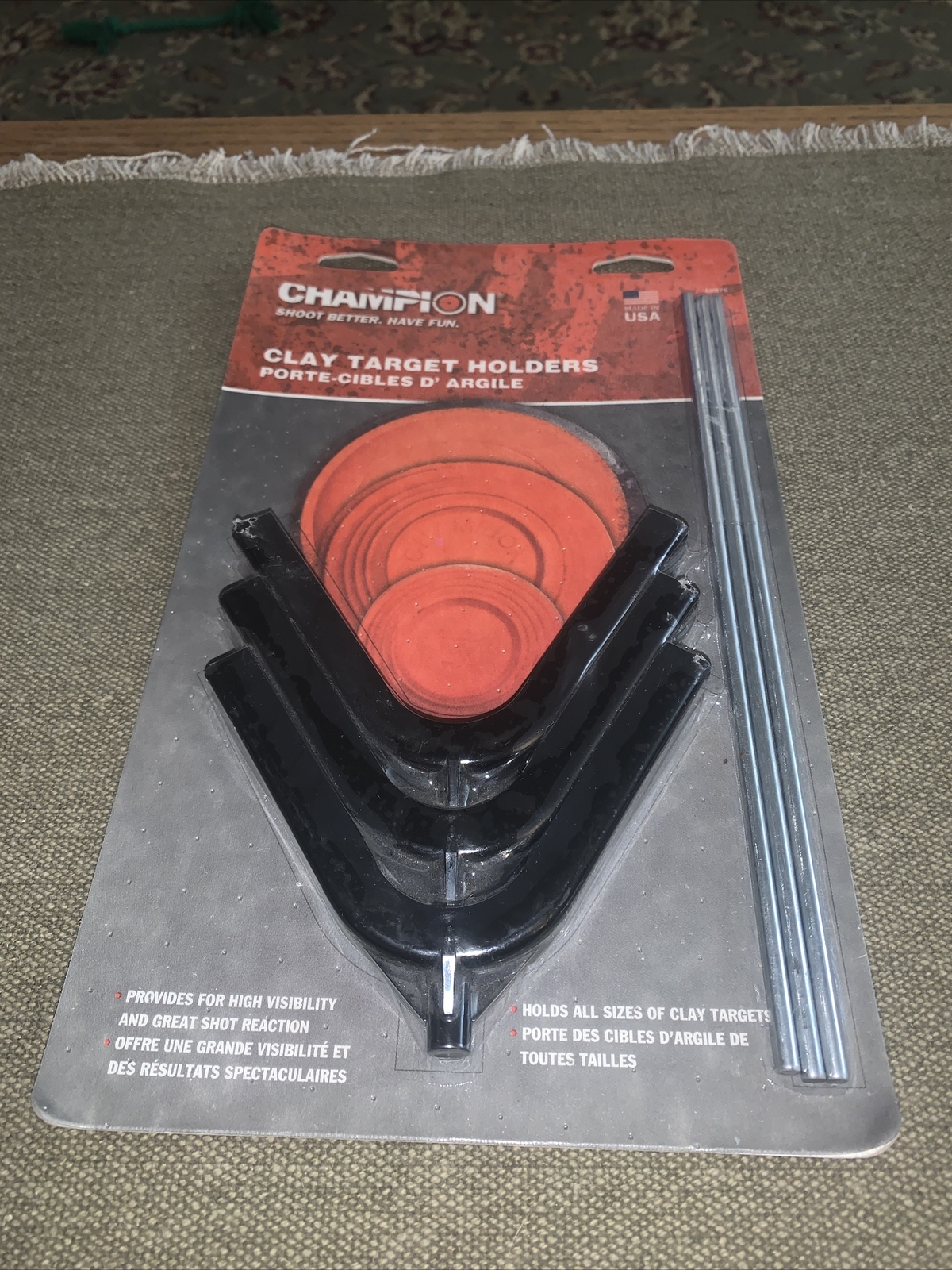 Champion Clay Shooting Target Holder Rugged Polymer Plastic 40976. Free Shipping