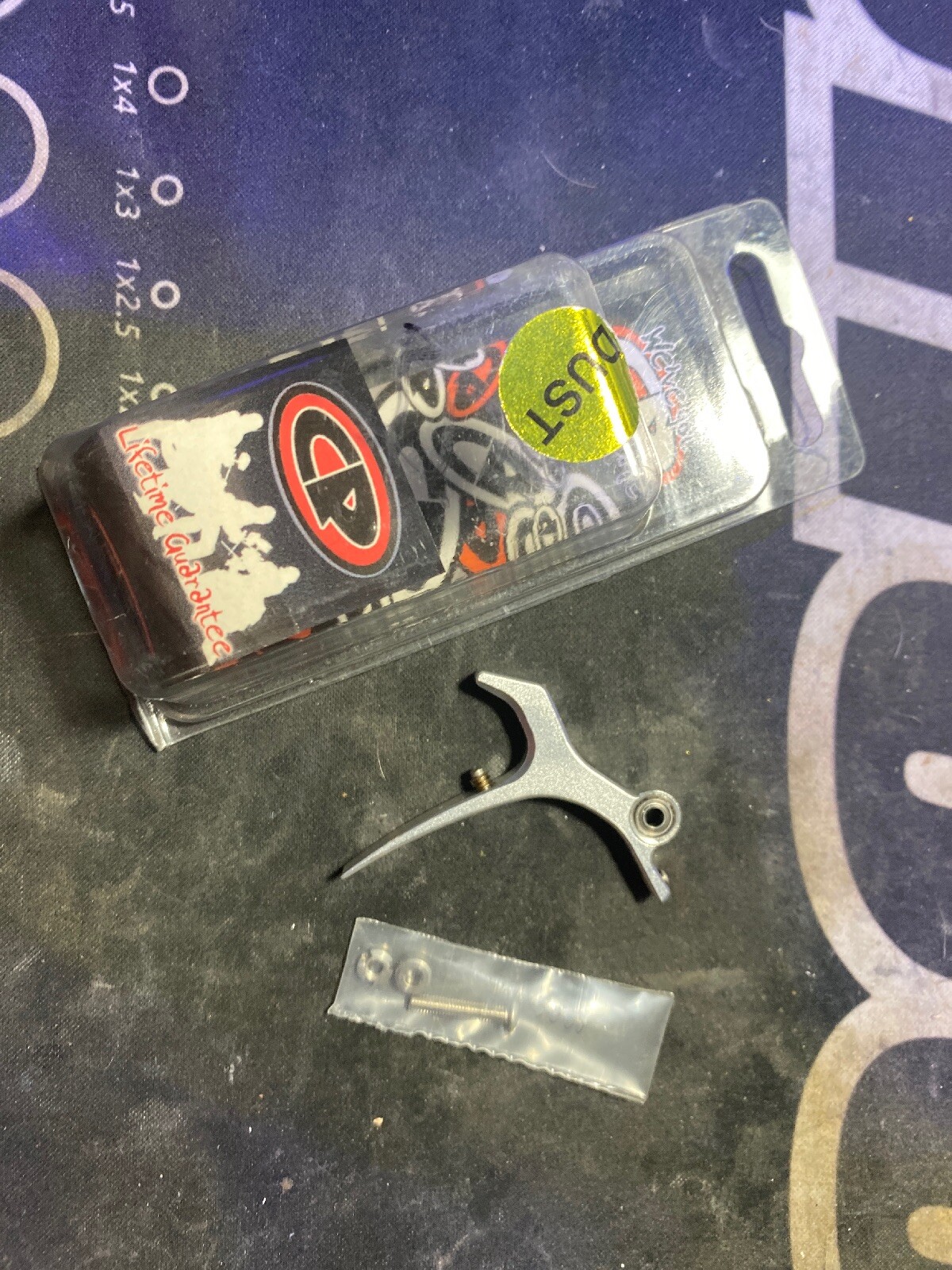 NEW - Custom Products CP Paintball PMR Rake Trigger - Dust Silver