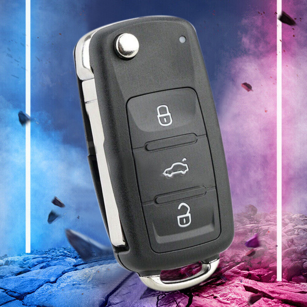 3 Button Remote Control Car Key Case For VW Golf MK6 Jetta Caddy Skoda NEW