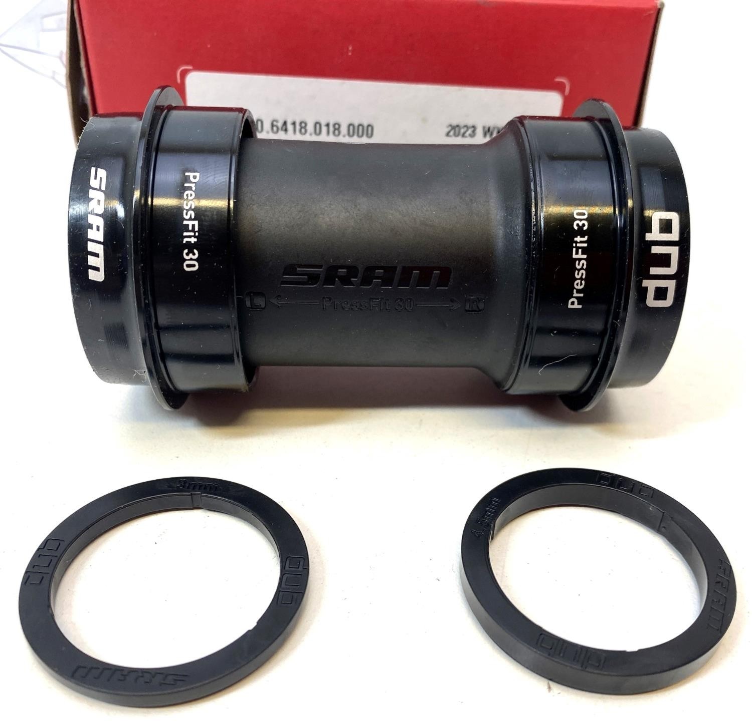 new SRAM DUB PressFit30 Bottom Bracket PF30 68/73mm Black
