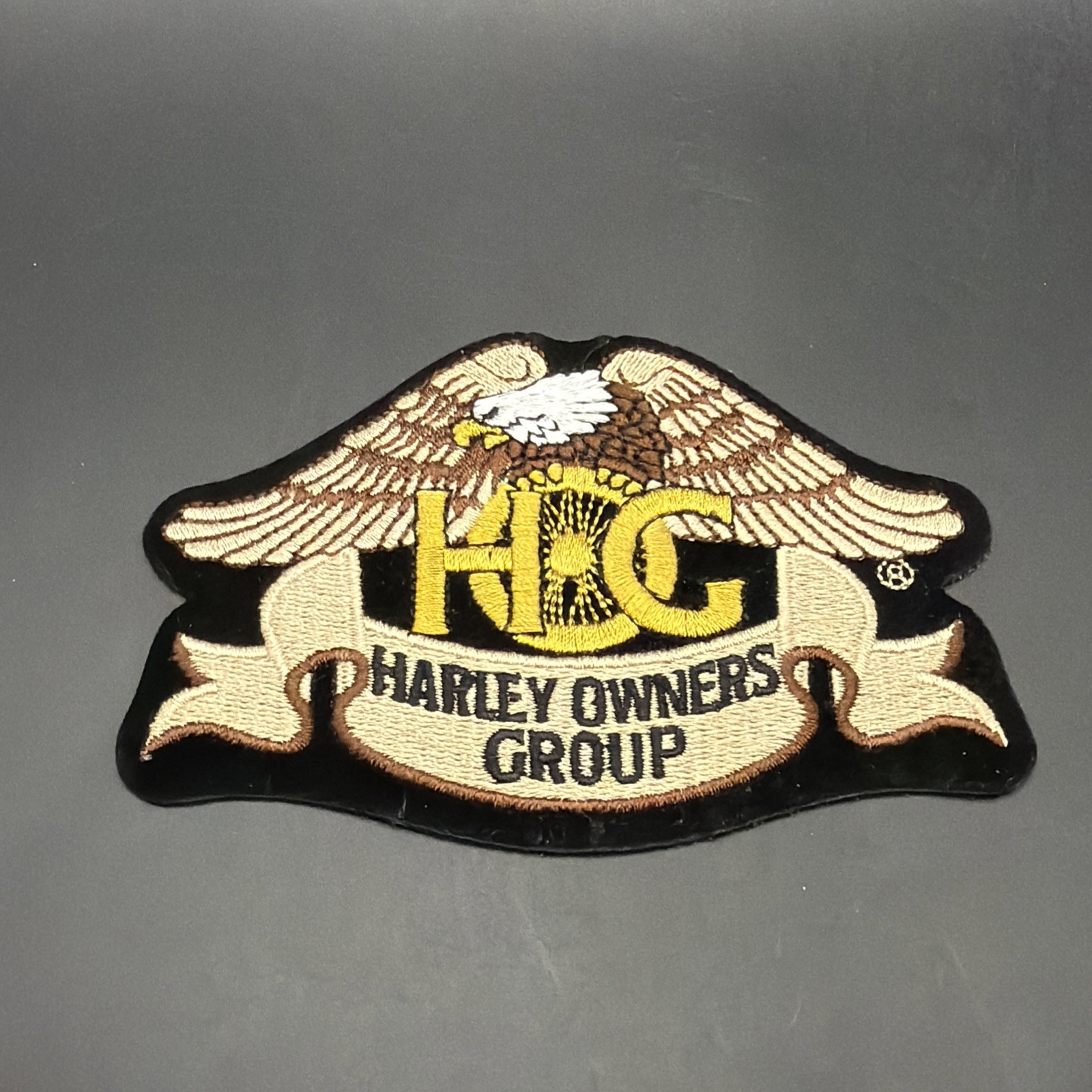 Harley Davidson Owners Group Patch Eagle Gold ~ HOG H.O.G. Motorcycle