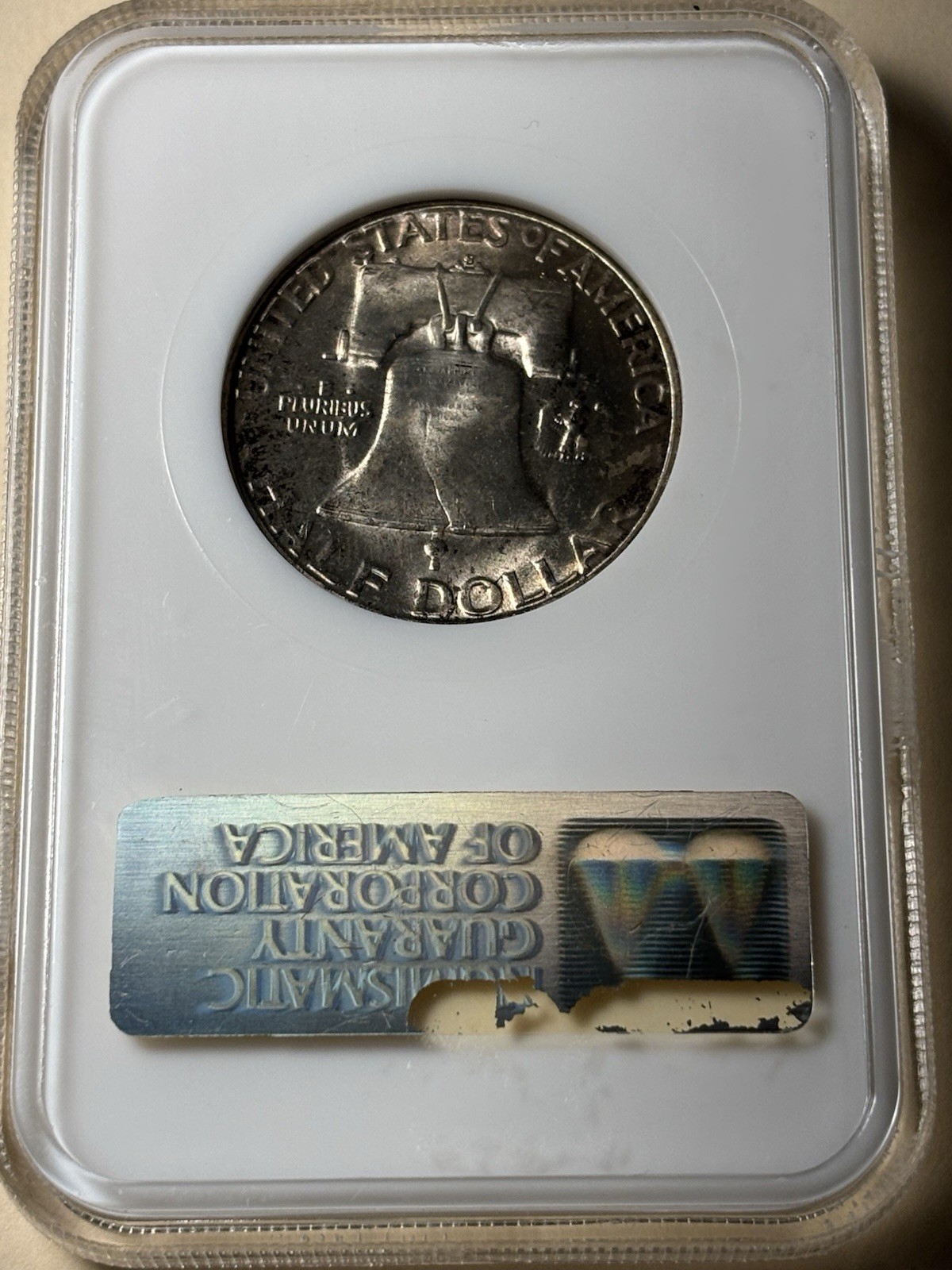 1954 S Franklin Half Old NGC Fatty Holder No Barcode MS 65