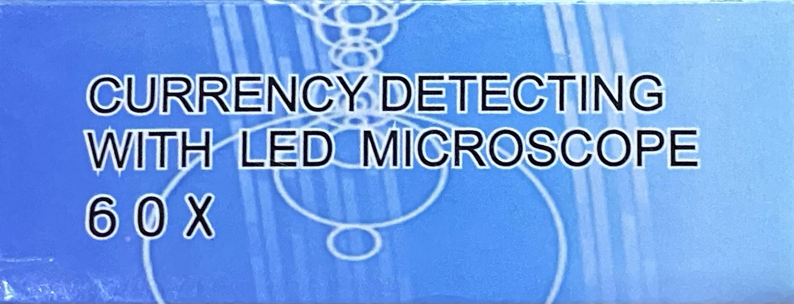 60X Microscope Magnifier Mini Portable With LED Currency Detecting Light NEW NIB