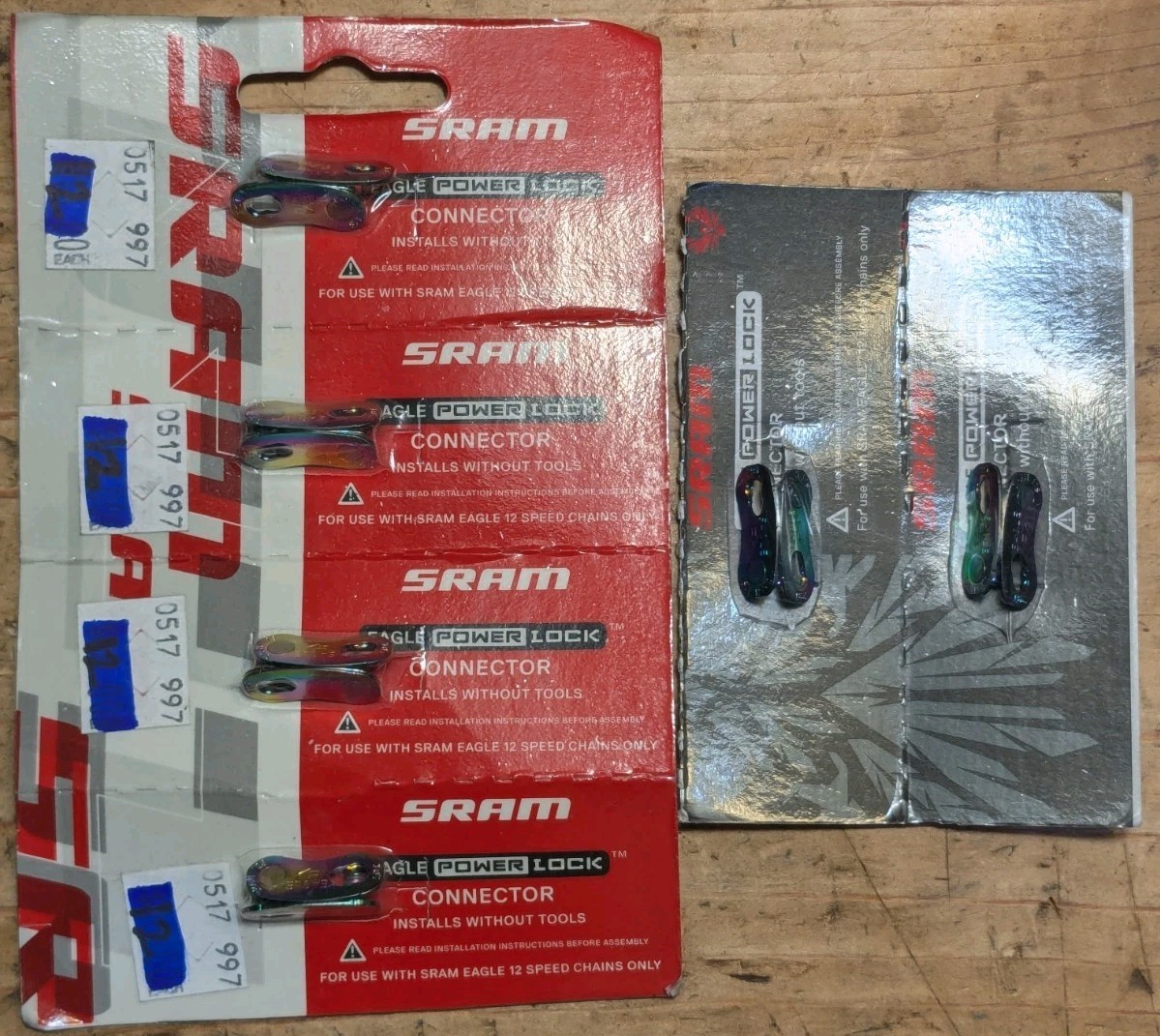 SRAM Eagle Powerlock 12 Speed Chain Connector Link Oil Slick/Rainbow - Lot of 6