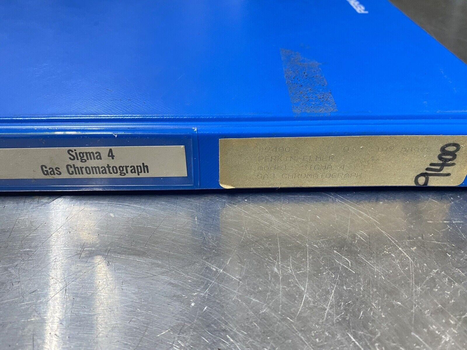 Perkin Elmer Sigma 4 Gas Chromatograph - Users Guide / Instructions Manual