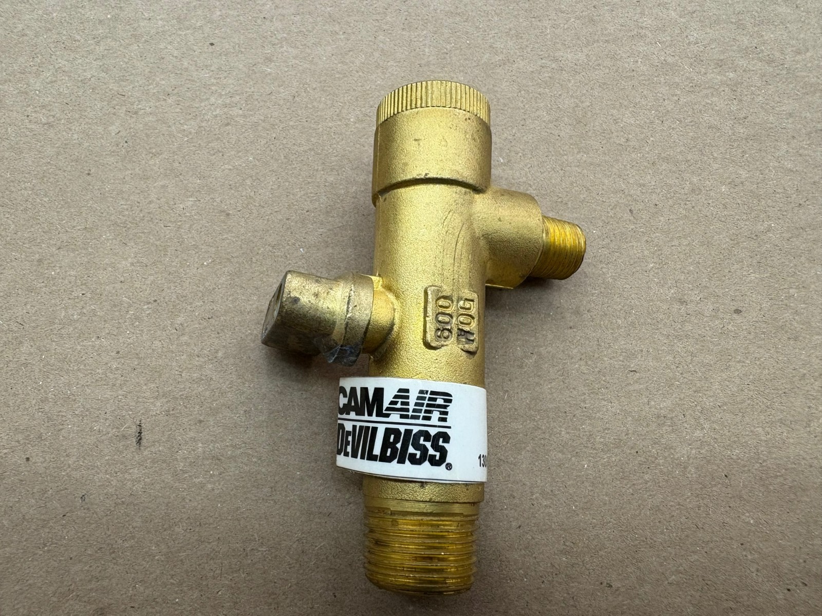 DeVilbiss Automatic air compress Y drain valve with screen 130513