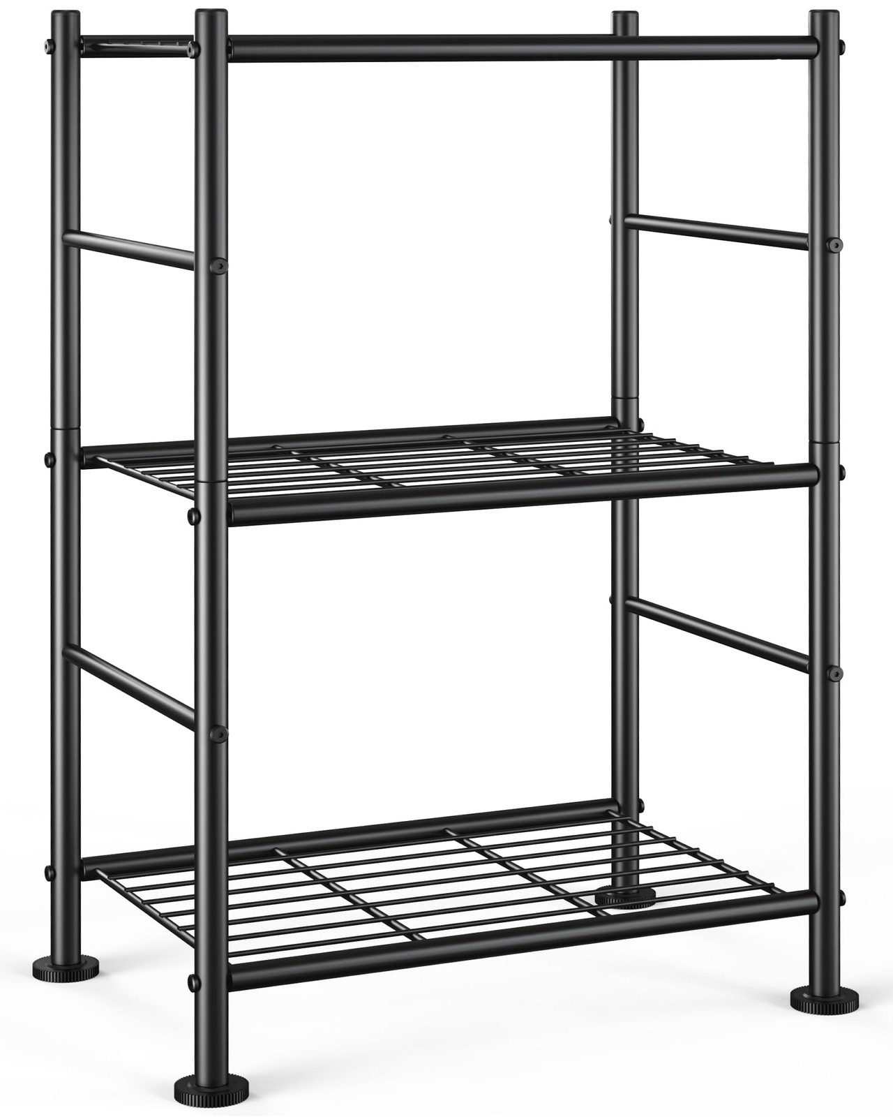 Sakugi Storage Shelves - 3 Tier Shelf 18.0W x 12.0D x 30.0H (3T), Black