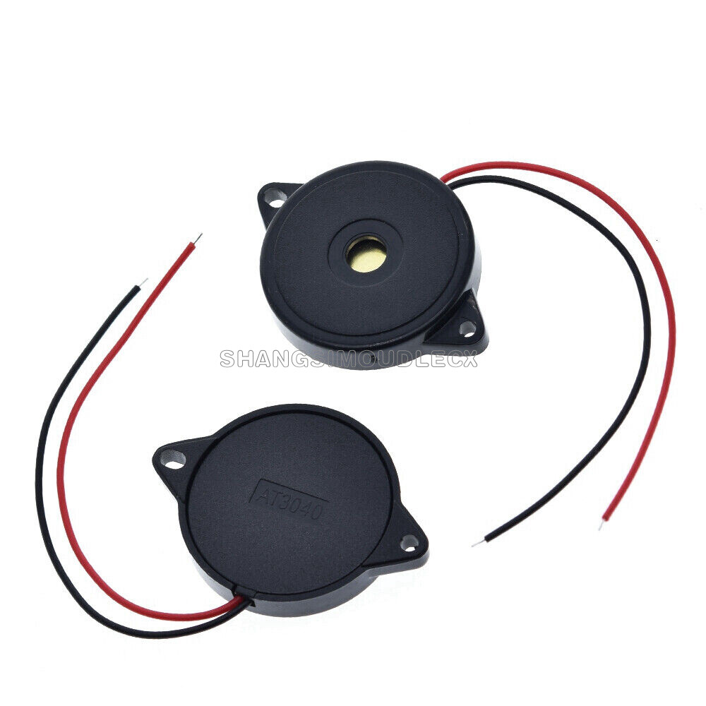 2PCS NEW 30X5.5MM AT3040 Enclosed Piezo Passive Buzzer Element W/Wires