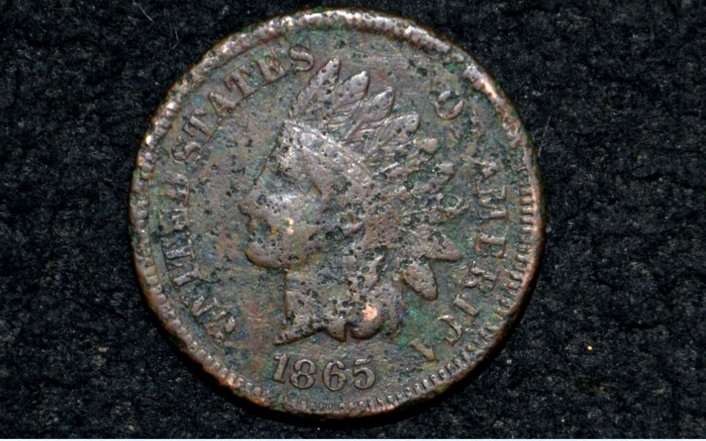 1865 Indian Head Cent * VF Details * FULL LIBERTY ** Bargain ** FREE S/H