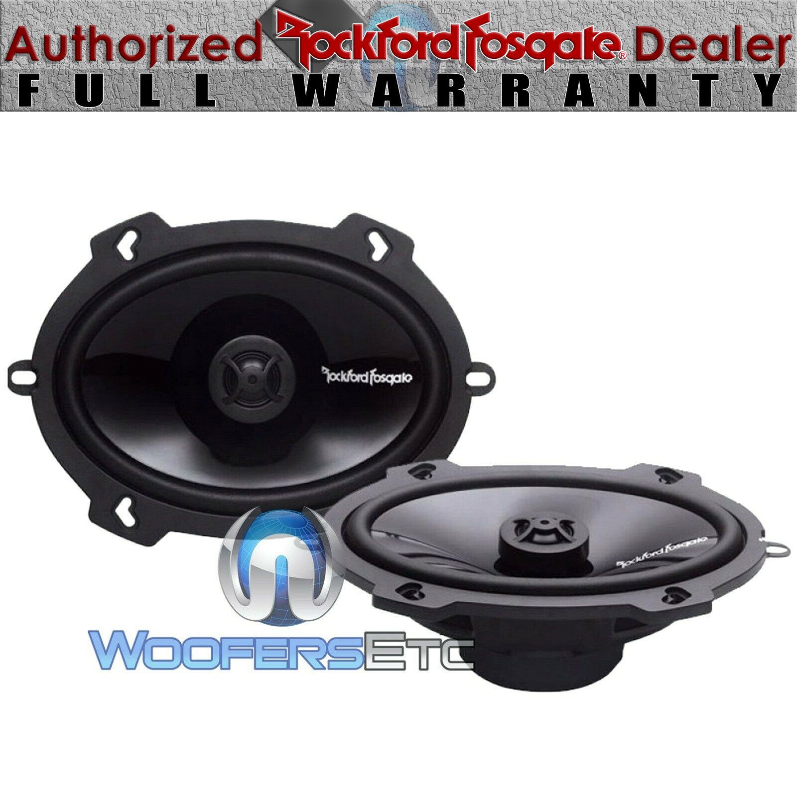 ROCKFORD FOSGATE PUNCH P1572 5x7" CAR 2-WAY PEI TWEETERS COAXIAL SPEAKERS NEW
