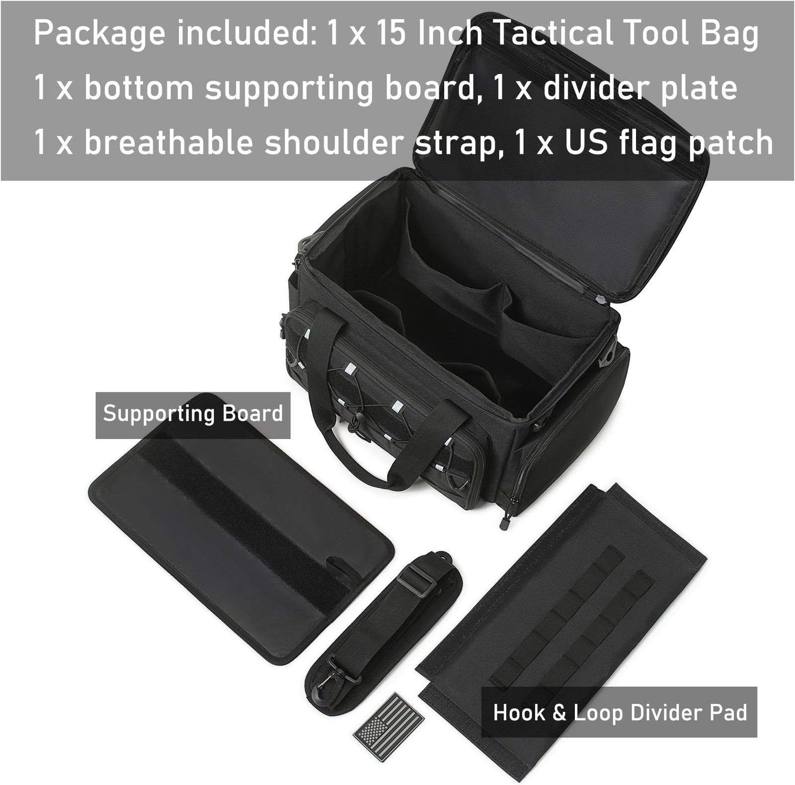 15-Inch Tool Bag Multi-purpose Tool Organizer Bag For Men with Shoulder Strap...
