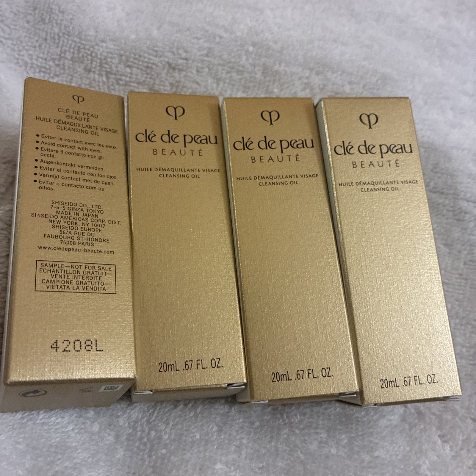 4 Pack | New In Box | Cle De Peau Beaute | Cleansing Oil | 0.67 fl oz | 20 ml