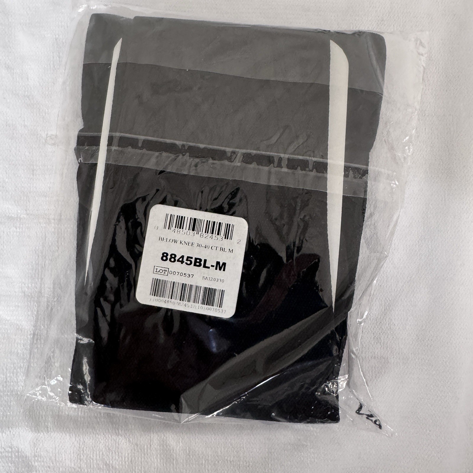 Truform 8845 Black - Medium Compression Below Knee Stocking