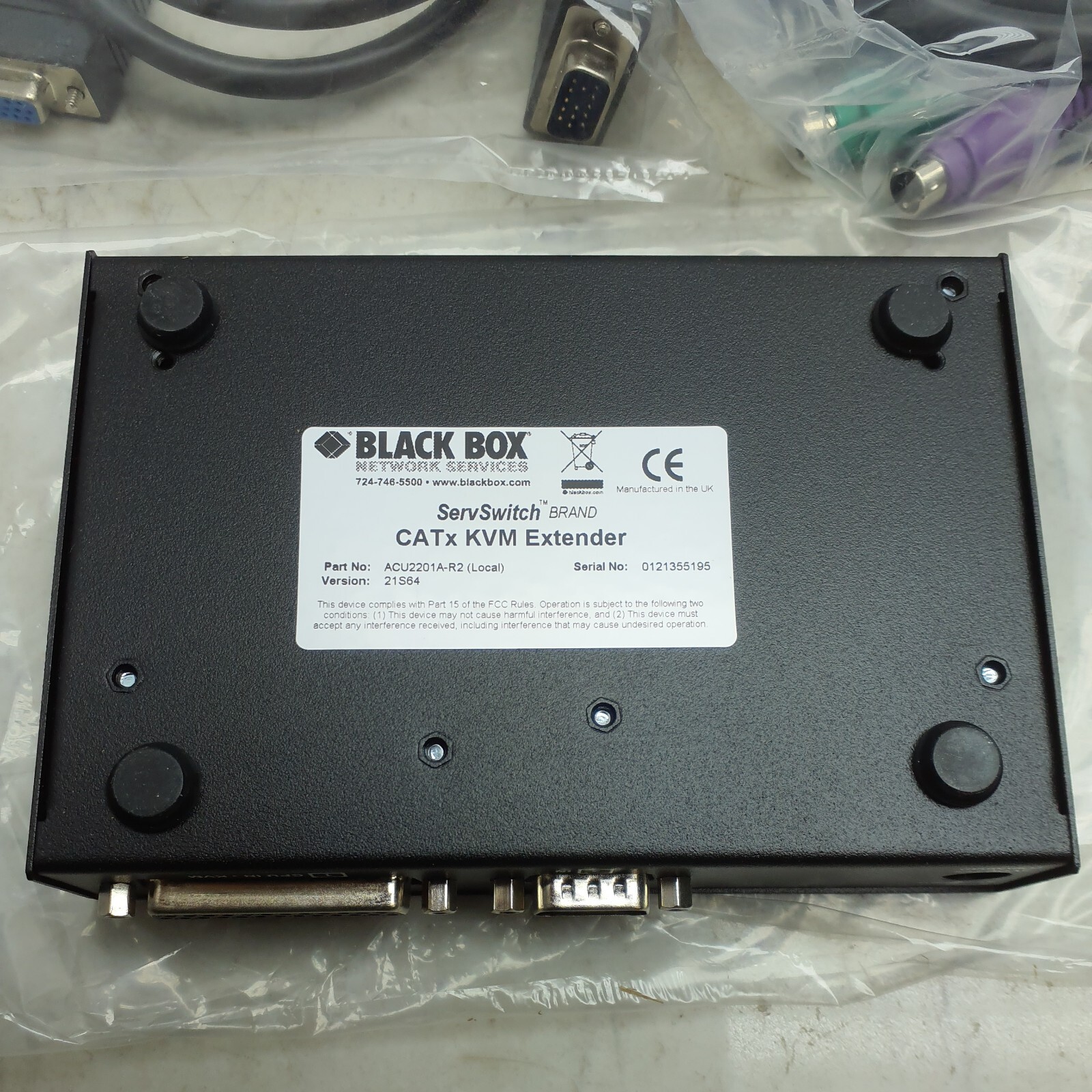 Black Box ServSwitch KVM Dual-VGA/PS/2 Single-Access Extender Kit ACU2201A-R2