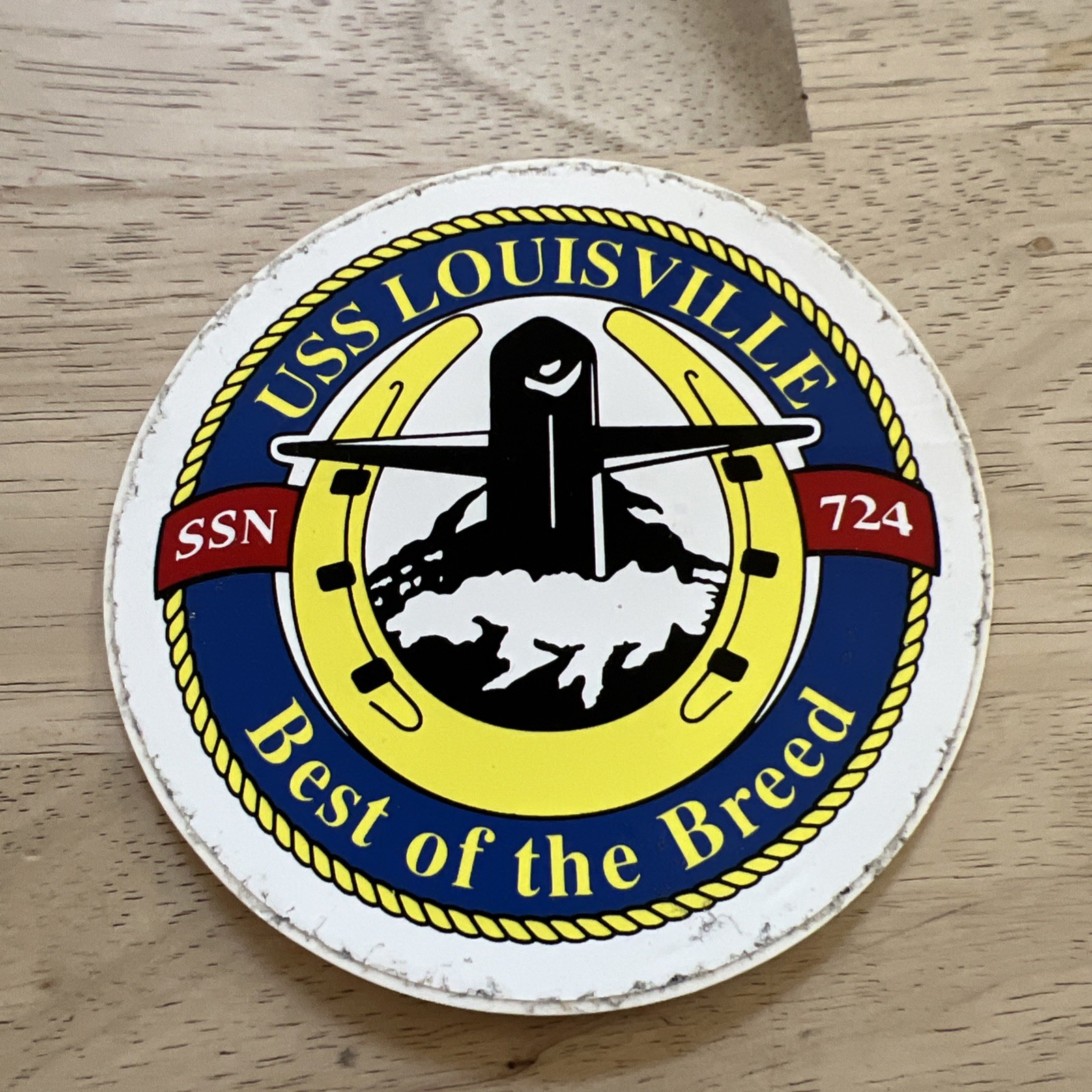 Original US Navy USS Louisville SSN-724 Submarine Sticker Decal