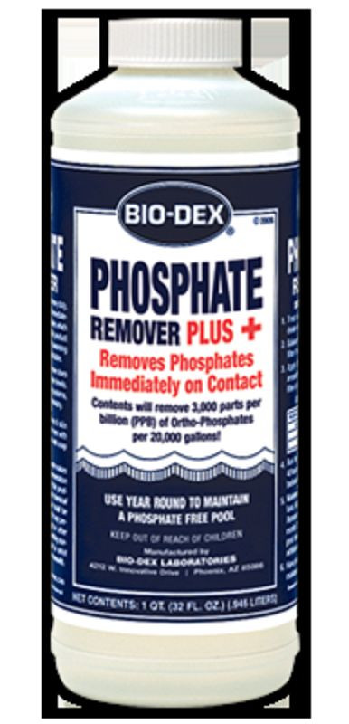 BIO-DEX PHOSPHATE  REMOVER PLUS  1 QUART BOTTLE 3000 ppm per 20,000 Gallons!