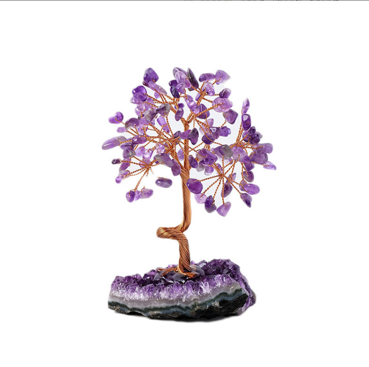 Luck tree!!! Natural pretty amethyst Purple crystal gem tree