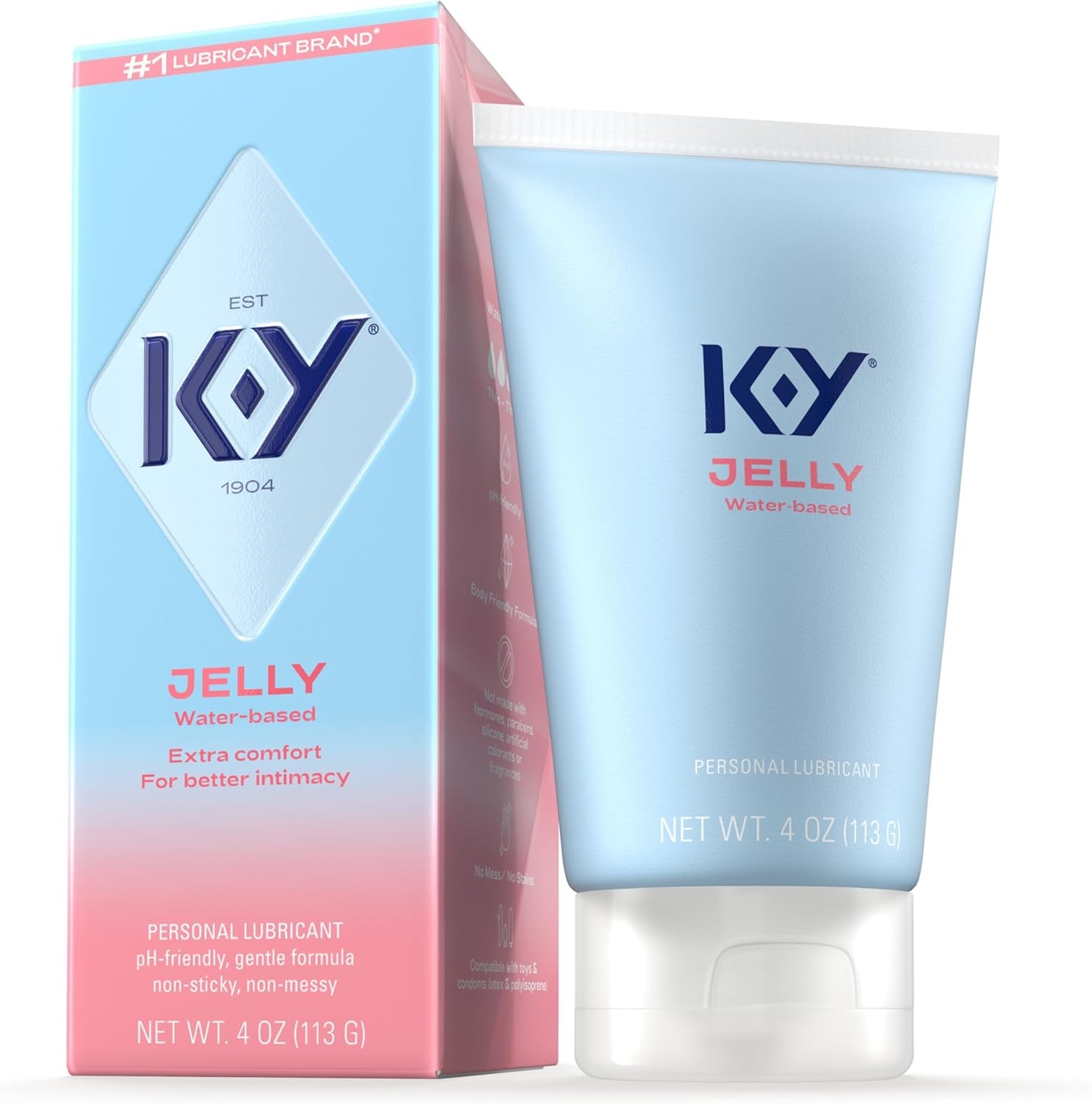 K-Y Jelly Personal Lubricant Water Based Lube for Wetter Sex 4 oz **NEW**