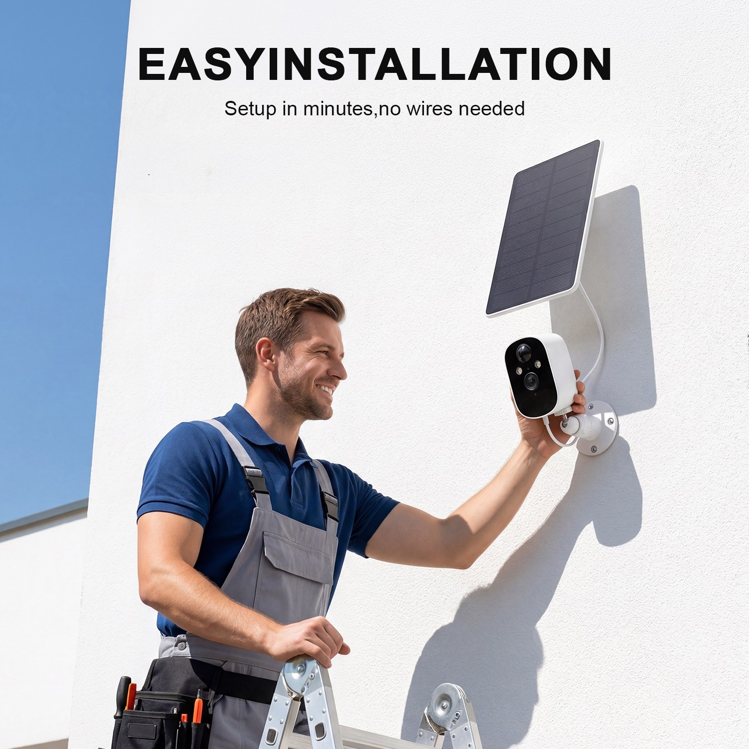 WiFi Solar Security Camera Outdoor Wireless Solar Solar Battery Powered Audio