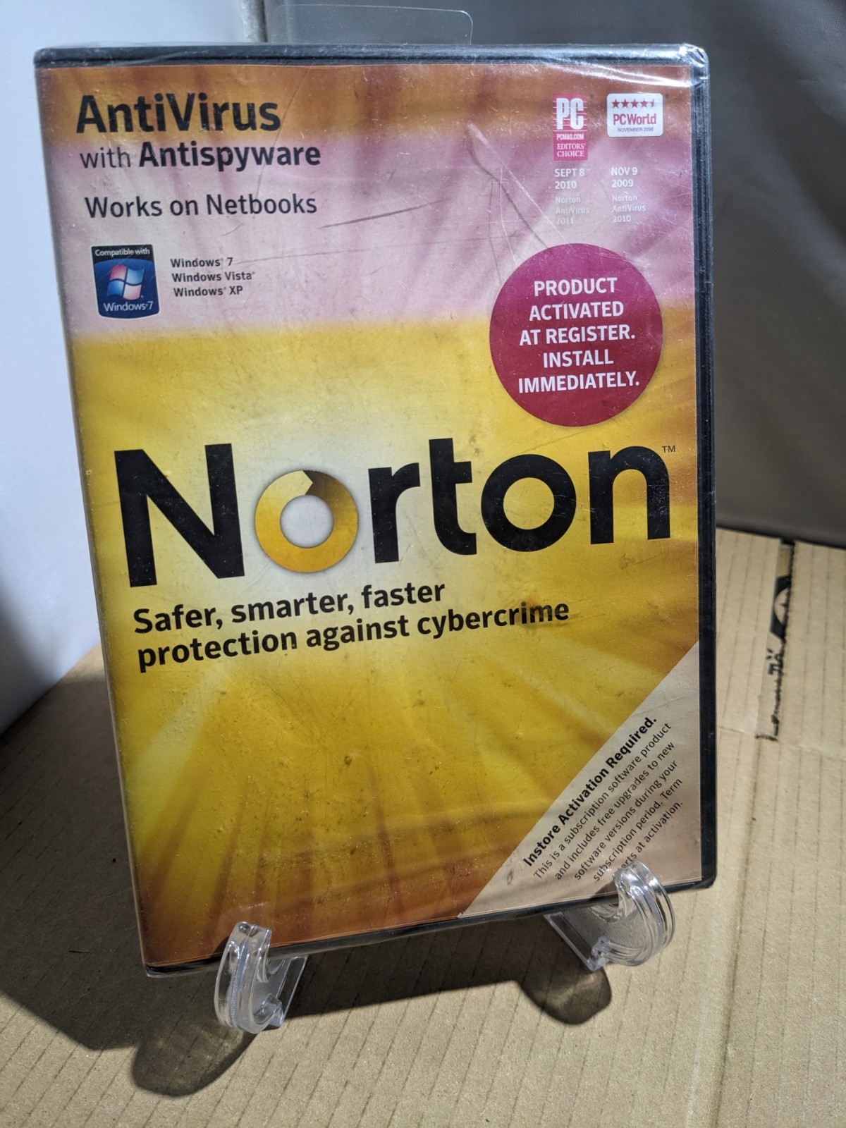 NEW Norton Antivirus with Antispyware Internet Security Windows 7,  Vista and XP