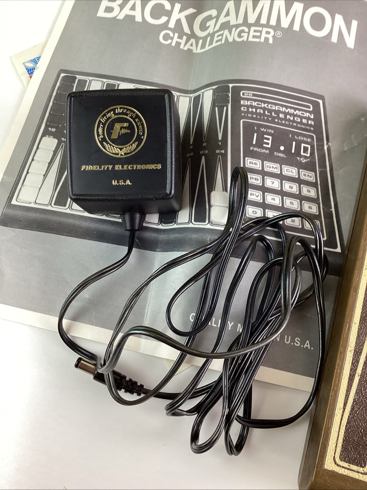 Vintage Backgammon Challenger Electronic Game Complete Working