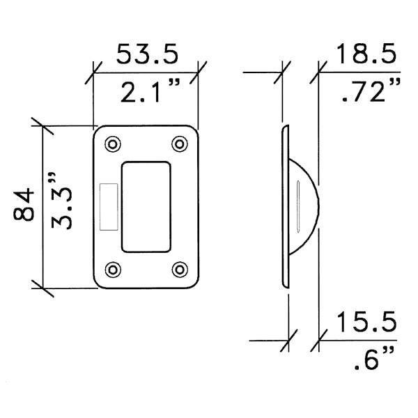 Four Pack Penn Elcom W0961 Caster Mounting Plate For 2" Caster Stack Cabinets