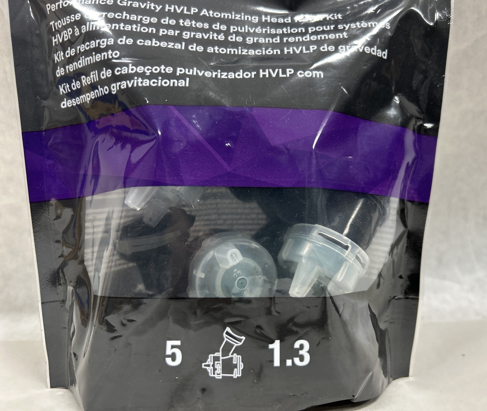 3M™ Performance Gravity HVLP Atomizing Head Refill Kit 26713 5 pack 1.3 New