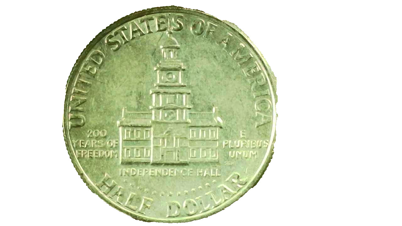 1976D Kennedy Half Dollar Error - Filled Mint Mark "D" - #244