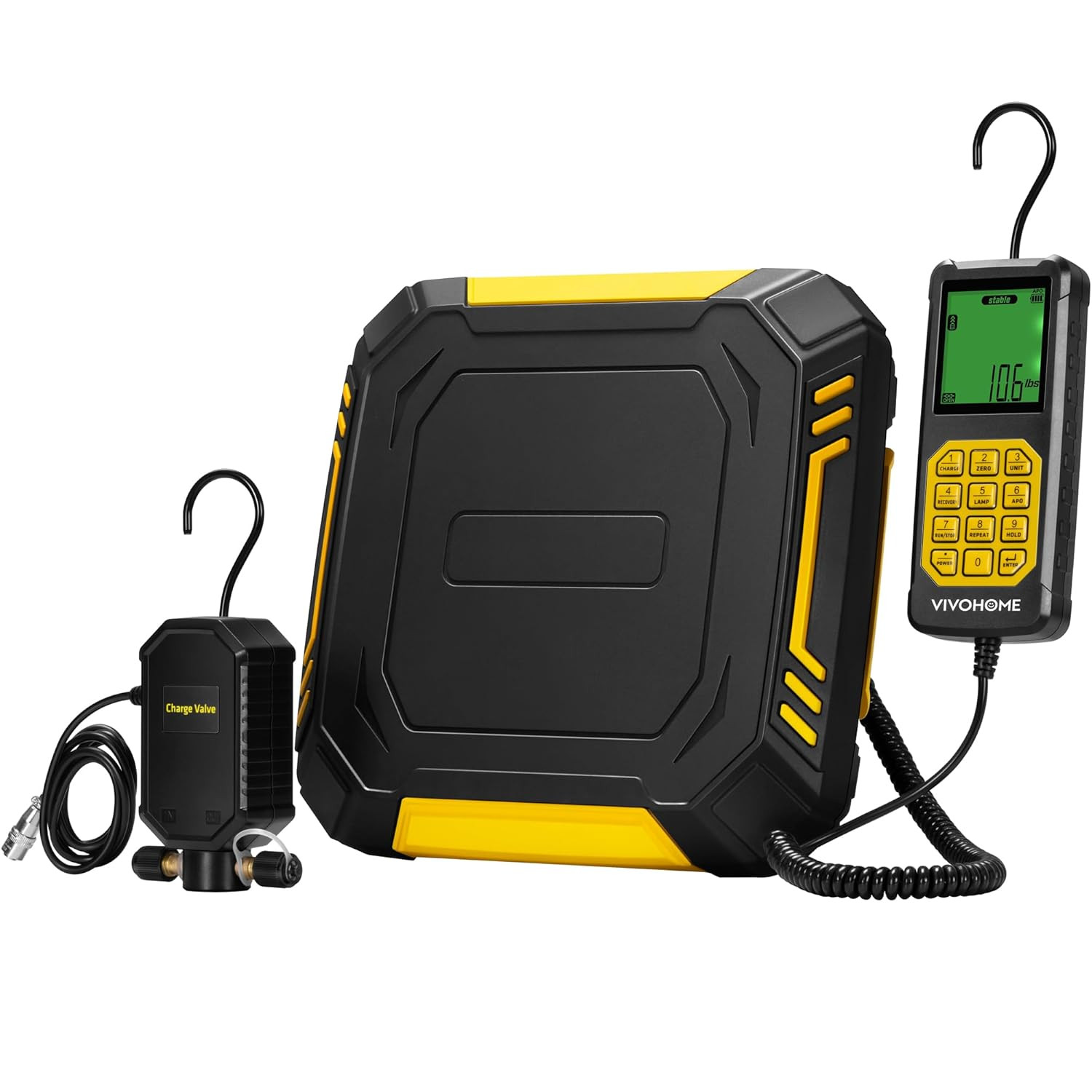Electronic Refrigerant Charging Scale with Separate Auto-Dosing Charge Valve, 22