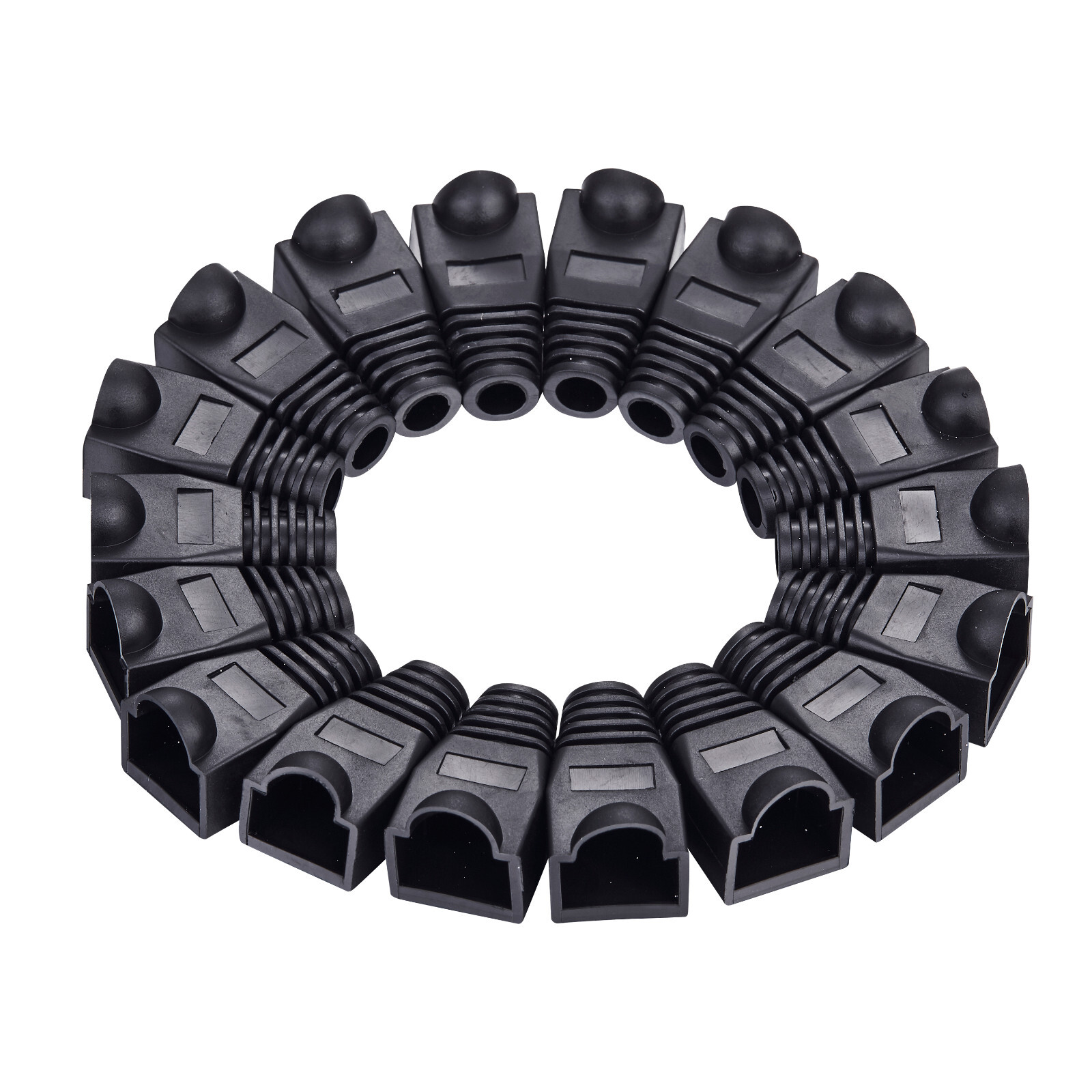 400 pcs Boot Cap Cover for RJ45 Network Connectors Cat5 Cat5e Cat6 Cable Black