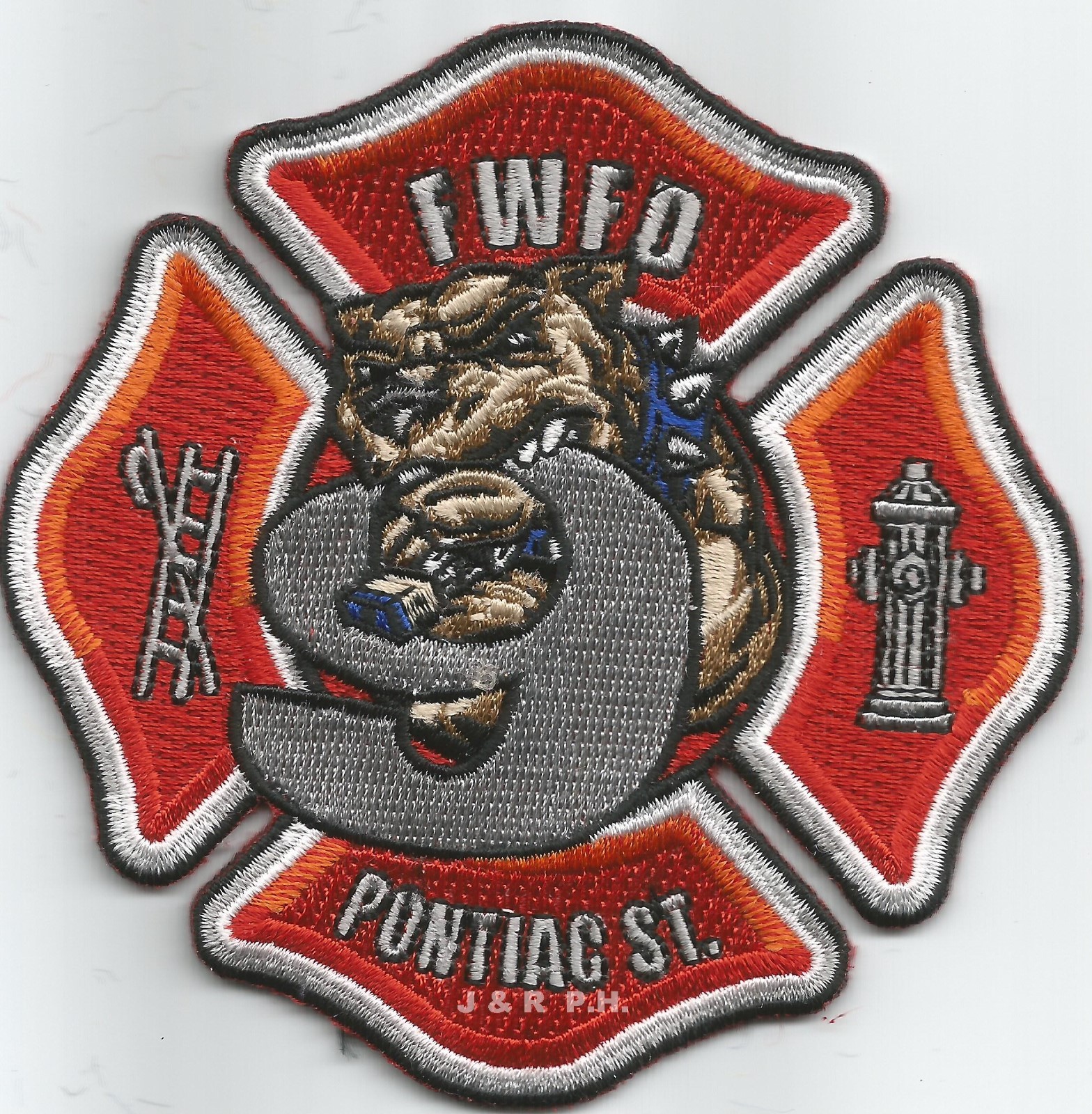 Fort Wayne  Station - 9, Indiana  "Pontiac Street"  (4" x 4" size)  fire patch
