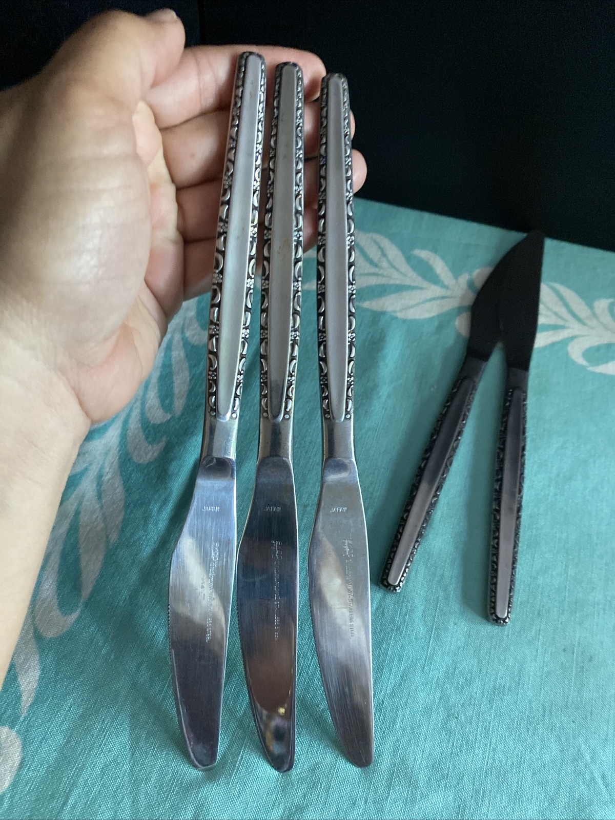 5 Vintage Ekco Eterna ENDOWMENT Stainless Flatware Dinner Knives
