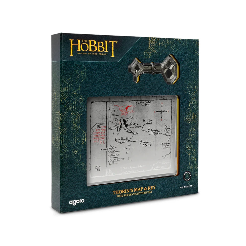 2026 Agoro Niue THE HOBBIT Thorin's Map and Key 3/4 oz Silver Coin + 5 g Silver