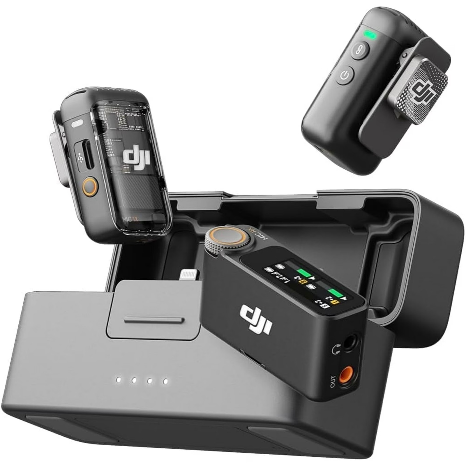 DJI Mic 2 WIRELESS MICROPHONE (2 TX + 1 RX + Charging Case)