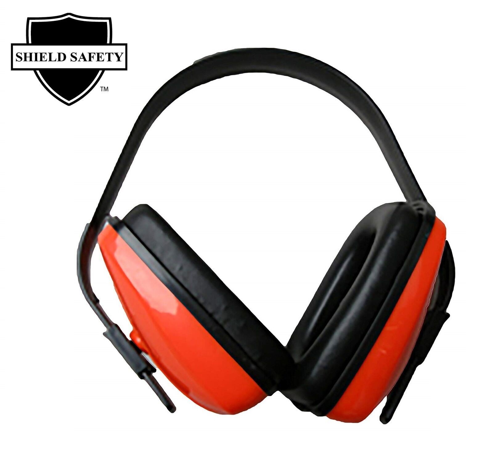 Shield Safety Adjustable Lightweight Earmuff Nrr 25 Orange/Black 1 Each