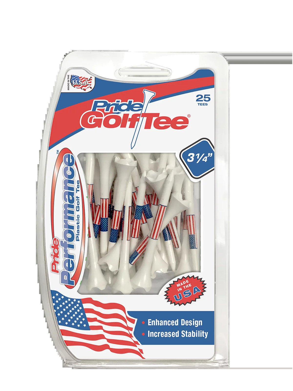 Pride Performance Flag Plastic Golf Tees – Low-Resistance Head, 3.25" Durable Pl