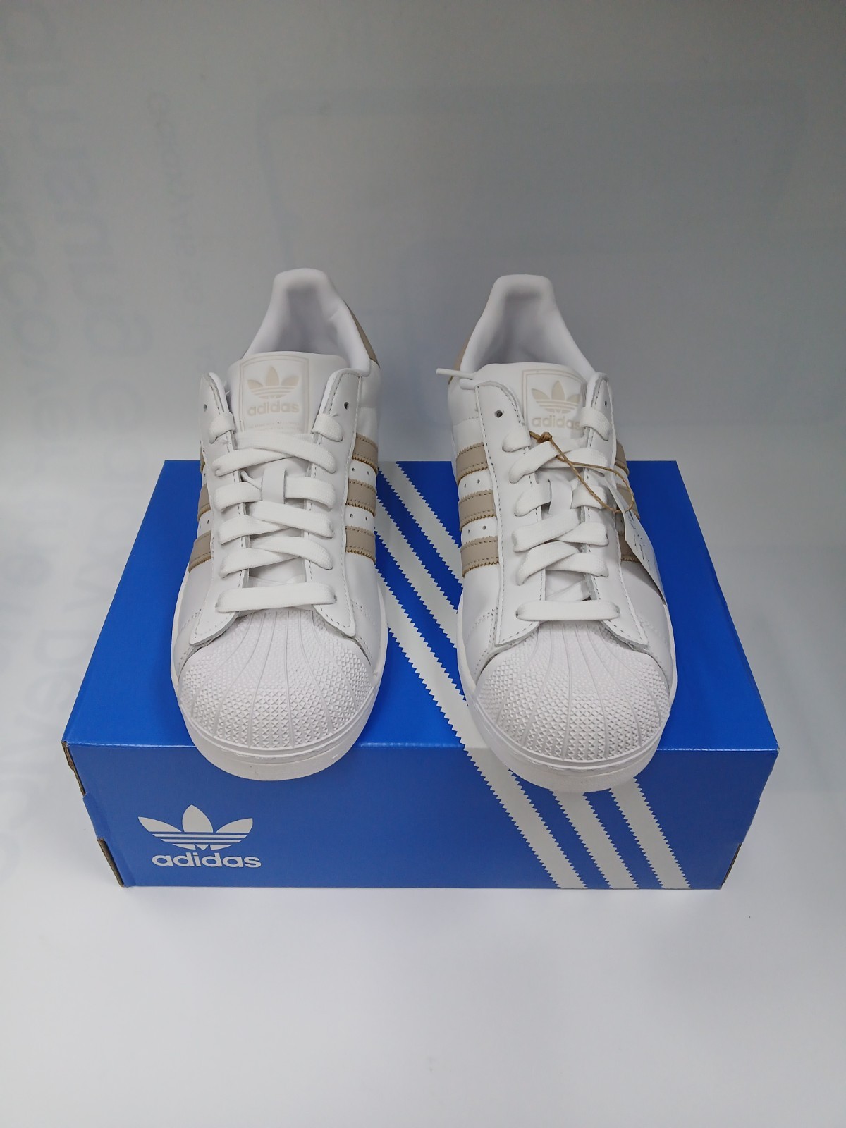 adidas Originals Superstar II White Wonder Beige Alumina Women JH7059 US SIZE 11