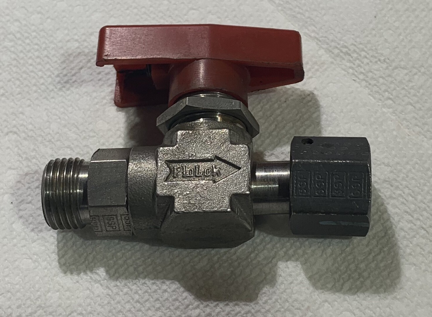 FloLok ORFS O-ring Flat Face High Pressure Gas CNG Valve 3/8" Inch Fittings