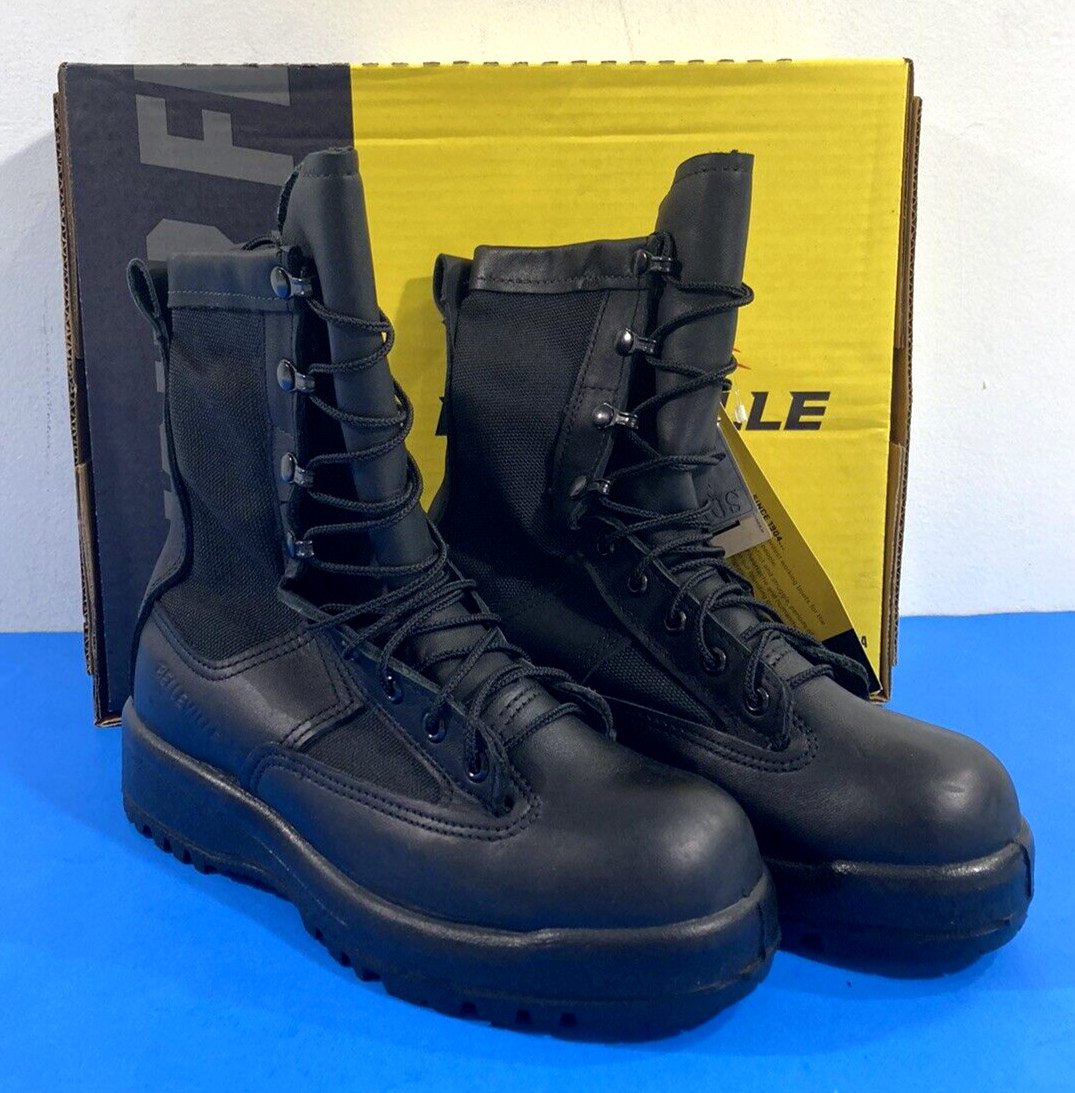 5.5 REGULAR NIB BELLEVILLE WATERPROOF GORE-TEX DUTY BOOTS 700V BLACK